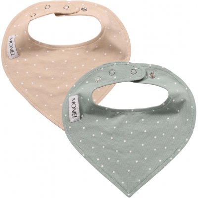 Moniel Sada 2ks rostoucích dětských slintáčků Dots béžová/mintová – Sleviste.cz