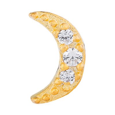 Franco Bene Piercingová náušnice ve tvaru měsíce pozlacená 1560 – Zboží Dáma