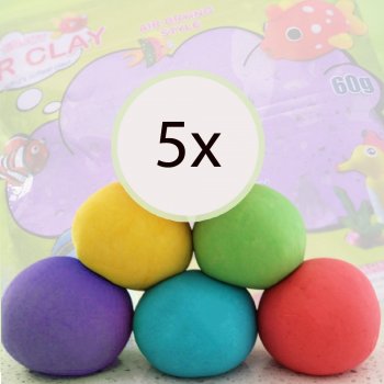 MASO Fun-colour55 plastelína na bázi jílu 5ks x 60 g