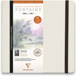Clairefontaine Akvarelové album Fontaine Hot Pressed s pohledy 21 x 21 cm 24 listů 300 g
