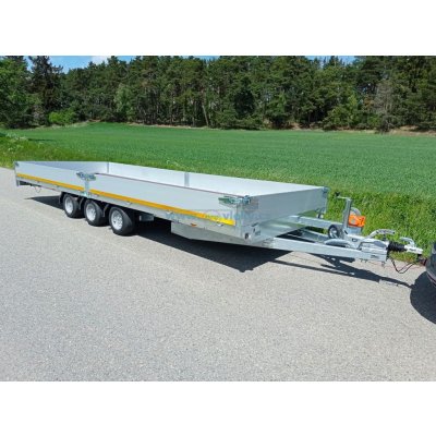 Přívěs Eduard 6022 valník B30 3 nápravy 3500kg 10"kola nájezdy a naviják – Sleviste.cz