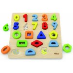Viga dřevěná vkládačka čísla a tvary – Sleviste.cz
