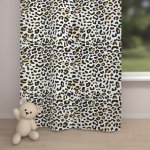 Biante Dětský bavlněný závěs Sandra SA-409 Leopardí vzor na bílém 150x190 cm – Hledejceny.cz