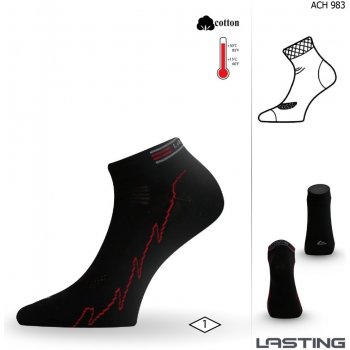 Lasting ACH funkční ponožky pro aktivní sport černá červená