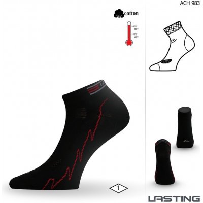 Lasting ACH funkční ponožky pro aktivní sport černá červená – Zboží Mobilmania
