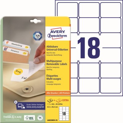 Avery Zweckform A4 L6025REV-25 – HobbyKompas.cz
