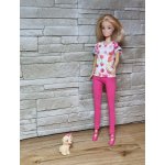 Barbie sportovní komplet puntíkatý a růžový – Zboží Mobilmania