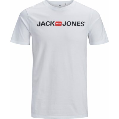 Jack & Jones PLUS pánské triko JJECORP 12184987 white – Zboží Mobilmania