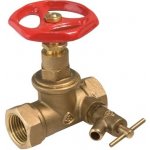 V&G Valogin Mosazný uzavírací ventil přímý DN15 - 1/2" s odvodněním PN16, K-125T 150112 – Hledejceny.cz