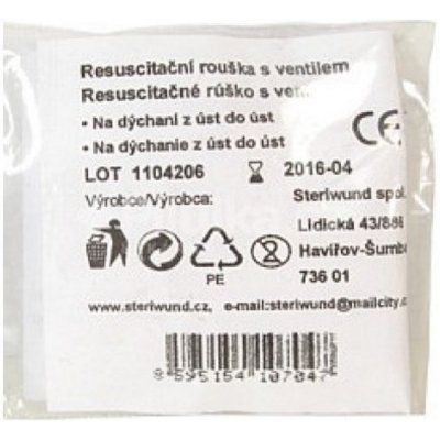 Steriwund Rouška resuscitační s ventilem – Zboží Mobilmania