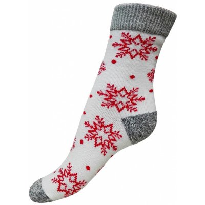 Knebl Hosiery Art. 18 Dětské zimní termo ponožky červená vločka Červená