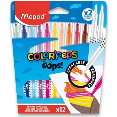 Maped Color'Peps Oops sada 12 barev + 2 zmizíky 844200 – Zboží Živě