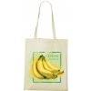 Nákupní taška a košík Plátěná tašká Banana style Naturální