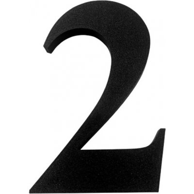 Domovní číslo popisné 2 na zateplenou fasádu barva černá, výška 170 mm – Sleviste.cz
