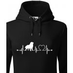 Bezvatriko dámská mikina Bernský salašnický pes tep Černá 1063 – Zboží Mobilmania