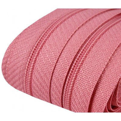 Zip spirálový 3 mm - metráž - různé barvy Zip spirálový 3 mm: 137 Růžová – Zboží Mobilmania