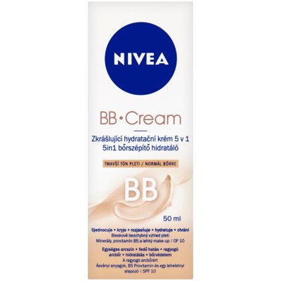 Nivea BB Cream zkrášlující hydratační krém 5v1 tmavý tón pleti 50 ml – Zboží Dáma