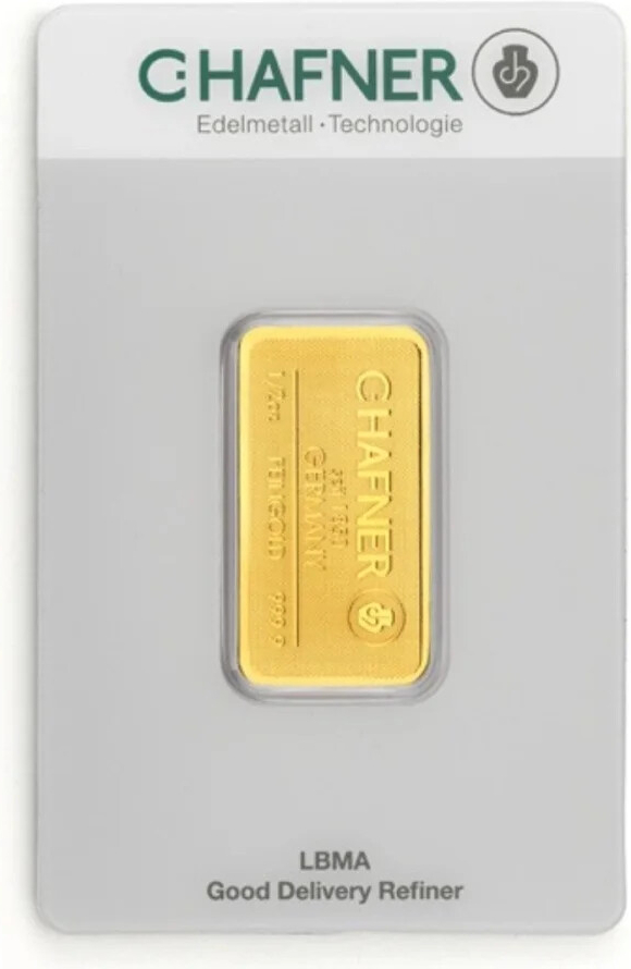 C. Hafner C.Hafner zlatý slitek 1/2 oz