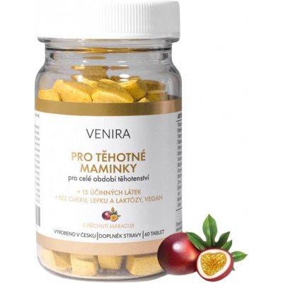 Venira vitamíny pro těhotné ženy, 1-3 trimestr, maracuja 60 ks – Zbozi.Blesk.cz