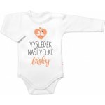 Body dlouhý rukáv Výsledek naší velké lásky Baby Nellys bílé – Sleviste.cz