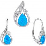 Bealio stříbrná souprava SLZA modrý OPÁL 03-09759-1852 – Zboží Dáma