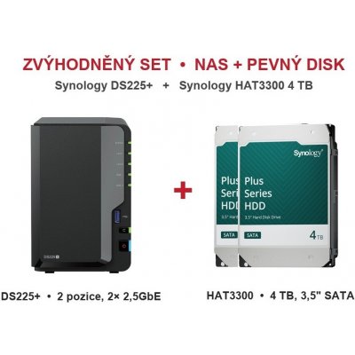 Synology DiskStation DS225+ 2x 4TB – Zboží Mobilmania