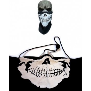 MTHDR Kerchief Skull Šátek na obličej černá/bílá