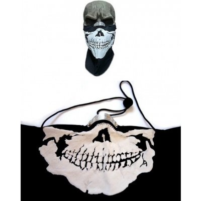 MTHDR Kerchief Skull Šátek na obličej černá/bílá – Zbozi.Blesk.cz