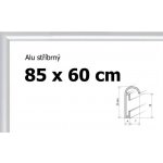 BFHM Hliníkový rám 85x60 cm stříbrný – Zboží Dáma