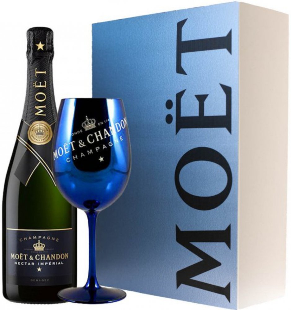 Moët & Chandon Imperial Brut Nectar 0,75 l (dárkové balení 2 sklenice) |  Srovnanicen.cz