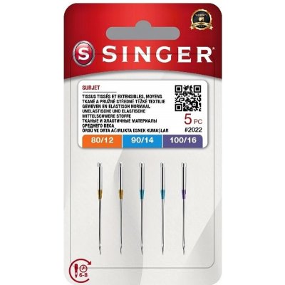 Jehly Singer 2022 - 80/12, 90/14, 100/16 - 5 ks - Overlock (ELx705) – Zboží Dáma