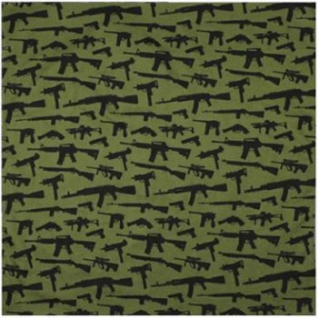 bandana šátek GUN PATTERN OLIV