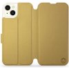 Pouzdro a kryt na mobilní telefon Apple Mobiwear flip Apple iPhone 15 Plus - C_GOS Gold&Gray