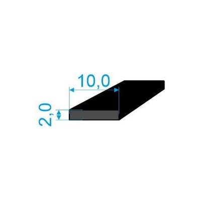 0596020 Pryžový profil 2x10mm, EPDM 70°Sh obdélníkový – Zbozi.Blesk.cz