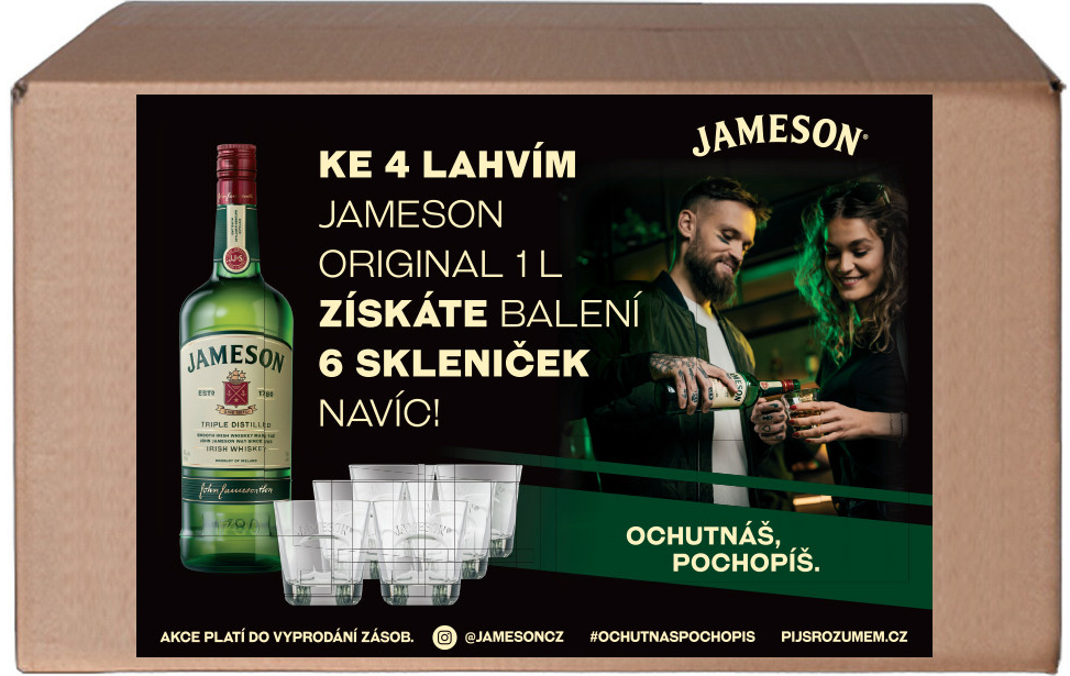 Set Jameson 4x1l 40% (6 x sklo)