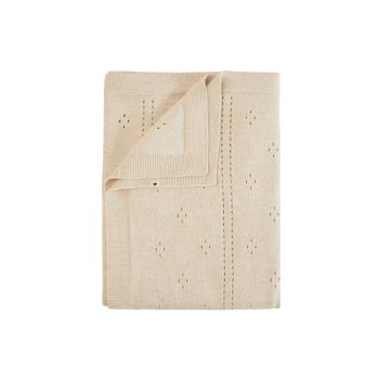 BIBS pletená dírkovaná deka z BIO bavlny Ivory