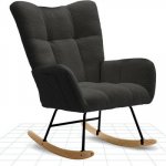 FLEXISPOT Houpací křeslo HC5B-2 s vysokým opěradlem a područkami černé A – Sleviste.cz