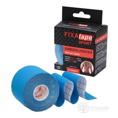 FIXAtape Sport Standard kinesiology elastická tejpovací páska modrá 1 ks 5cm x 5m – Zbozi.Blesk.cz