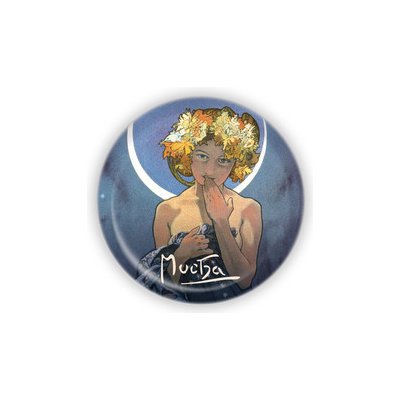 Kovový otvírák Alfons Mucha - Luna, ø 5,8 cm – Hledejceny.cz