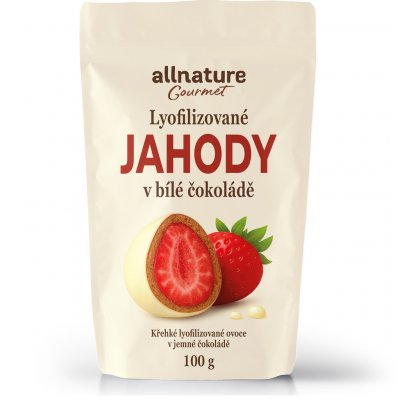 Allnature Jahody sušené mrazem v bílé čoko 100 g – Hledejceny.cz