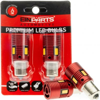 EINPARTS LED žárovky PY21W BAU15S 4 SMD 3570 Canbus ORANŽOVÝ -2 Kusy - EPL315 – Hledejceny.cz