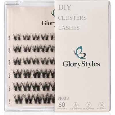 GloryStyles Samolepící segmentové řasy Invisible Band N033 krátké (8 - 14 mm) – Sleviste.cz