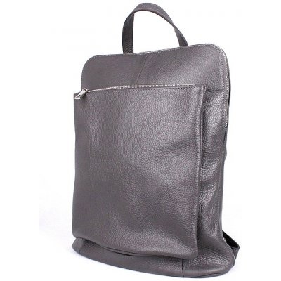 Vera Pelle kožený batoh/crossbody kabelka o obsahu cca. 7 l tmavěšedý – Zboží Mobilmania