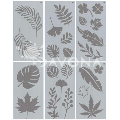 Creatissimo Plastová šablona 15x30cm listy 6 ks – Zboží Dáma Creatissimo Plastová šablona 15x30cm listy 6 ks – Zboží Dáma