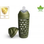 Herobility HeroEcoBottle skleněná kojenecká eko láhev forrest green 320 ml – Zboží Mobilmania