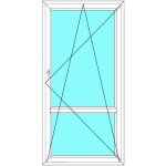 Aluplast Balkónové dveře Ideal 4000 Jednokřídlé Otevírací a Sklopné a dělené Bílá - Bílá 60 x 210 cm – Hledejceny.cz