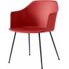 Jídelní židle &Tradition Rely HW33 s područkami black / vermillion red