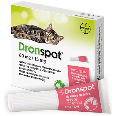 Dronspot Spot-on Cat 60 / 15 mg 2 x 0,75 ml – Zbozi.Blesk.cz