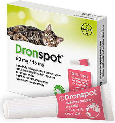 Dronspot Spot-on Cat 60 / 15 mg 2 x 0,75 ml