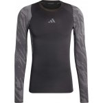 adidas pánské sportovní triko TECHFIT AOP LS TEE černá šedá – Hledejceny.cz